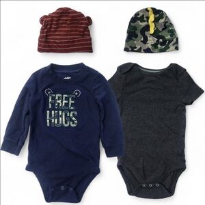 Baby Boy Clothing Bundle 12–18M | Gerber Hats & Bodysuits